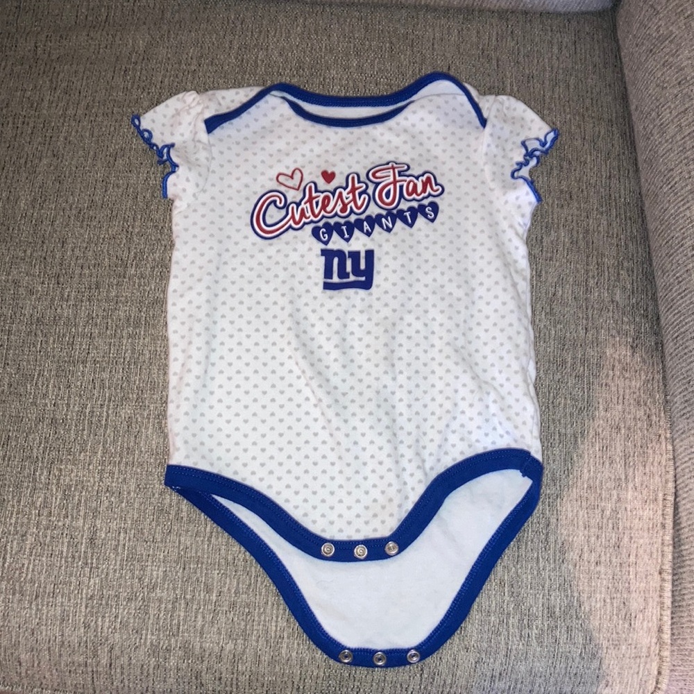 NFL TEAM APPAREL NYG GIANTS bodysuit 18mo girl